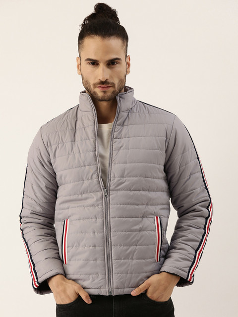 

Campus Sutra Men Grey Windcheater Padded Jacket