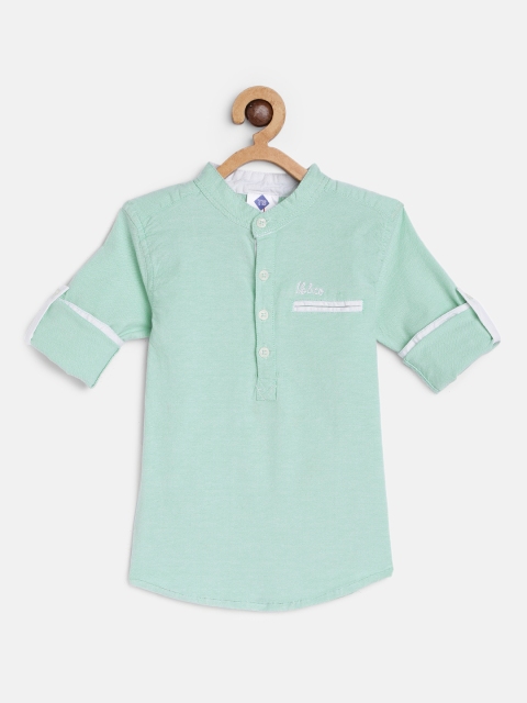 

TONYBOY Boys Sea Green Opaque Casual Shirt