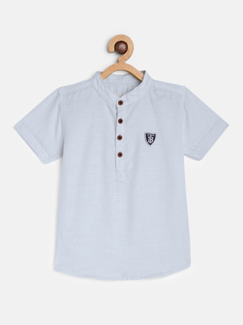 

TONYBOY Boys Blue Semi Sheer Casual Shirt