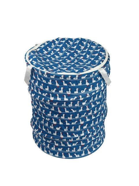 

OddCroft Blue & White Seagull Printed Foldable Laundry Basket