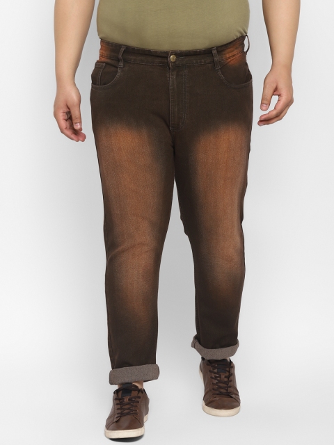 

Urbano Plus Men Brown Mid-Rise Heavy Faded Jeans