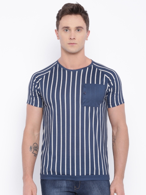 

Voi Jeans Blue & White Striped T-shirt