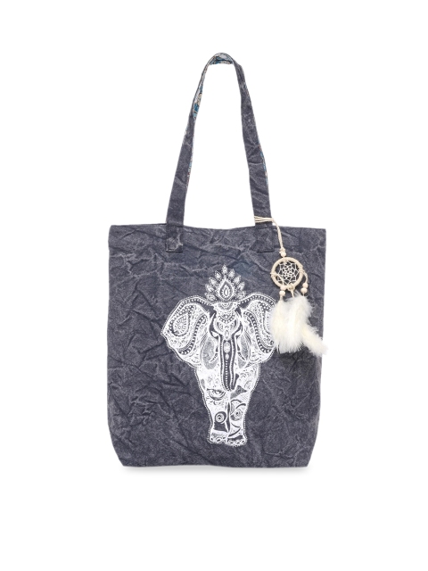 

The House of Tara Charcoal & White Printed Tote Bag