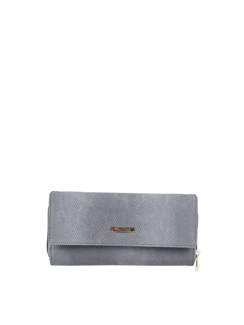 

Metro Blue Textured Envelope Clutch