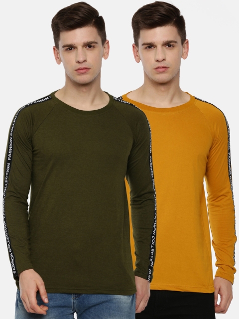 

KAY DEE Men Pack of 2 Multicoloured Slim Fit T-shirt, Multi