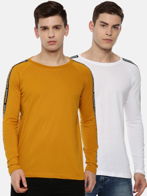 

KAY DEE Men Pack of 2 Multicoloured Slim Fit T-shirt, Multi