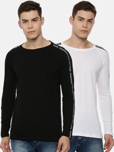 

KAY DEE Men Pack of 2 Multicoloured Slim Fit T-shirt, Multi