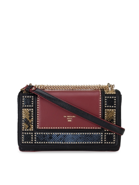 

Da Milano Women Burgundy & Black Sling Bag