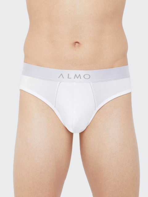 

Almo Wear Men White Solid Basic Briefs [Fabio-B-101-White]