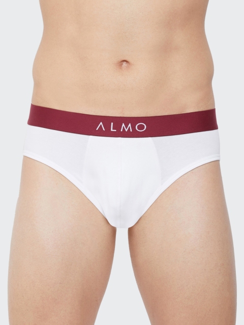 

Almo Wear Men White Organic Cotton Basic Briefs