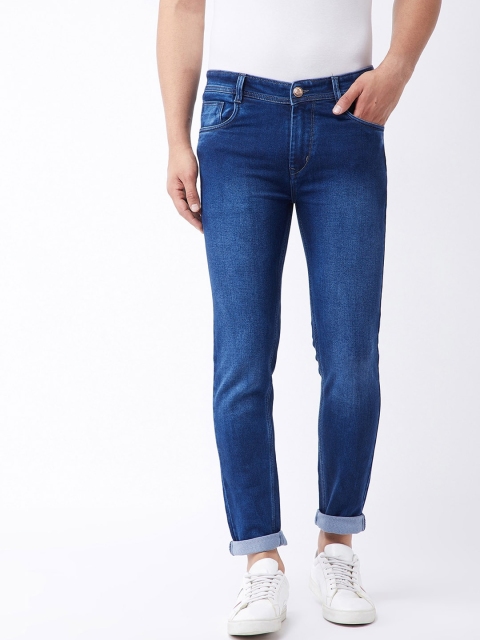 

Purple Feather Men Blue Skinny Fit Light Faded Jeans