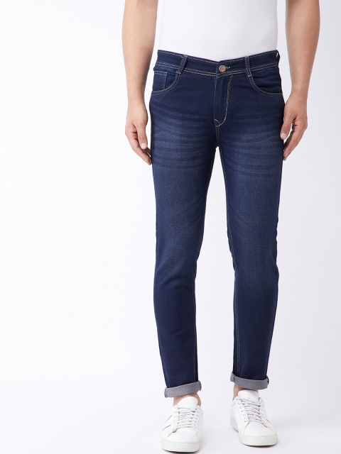

Purple Feather Men Navy Blue Mid-Rise Skinny Fit Light Fade Stretchable Jeans