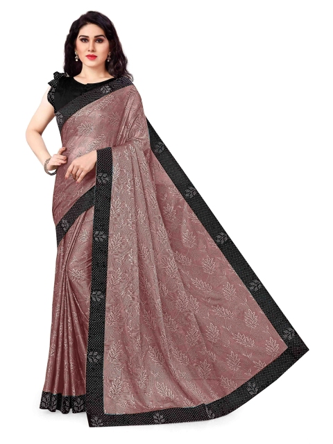 

KALINI Mauve & Black Floral Saree