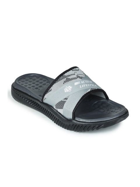 

Liberty Men Grey & Black Printed Sliders