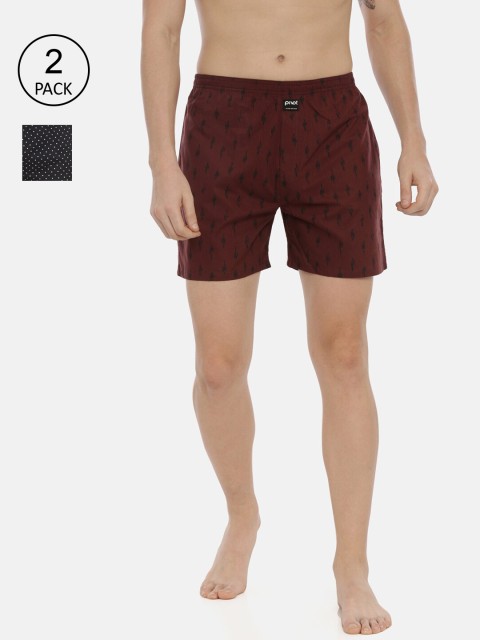 

pivot Men Pack Of 2 Assorted Pure Cotton Boxers AW20PQF-034