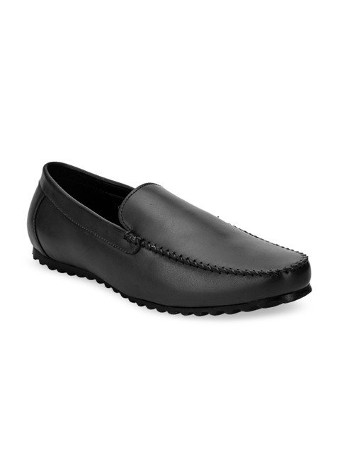 

San Frissco Men Black Leather Loafers
