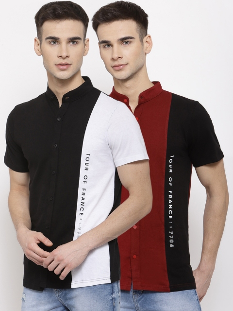 

KAY DEE Men Pack of 2 Multicoloured Slim Fit Casual Shirt, Multi