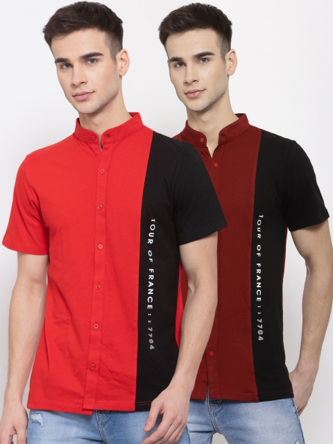 

KAY DEE Men Multicoloured Slim Fit Casual Shirt Pack of 2, Multi
