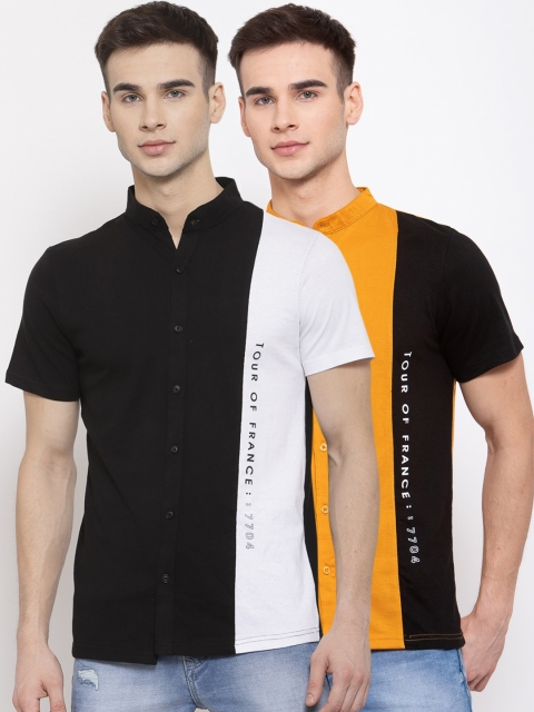 

KAY DEE Men Pack of 2 Multicoloured Slim Fit Casual Shirt, Multi
