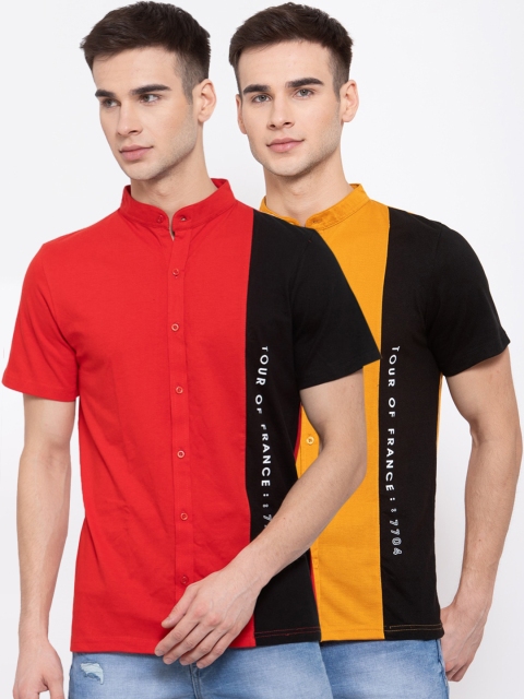 

KAY DEE Men Pack of 2 Multicoloured Slim Fit Casual Shirt, Multi