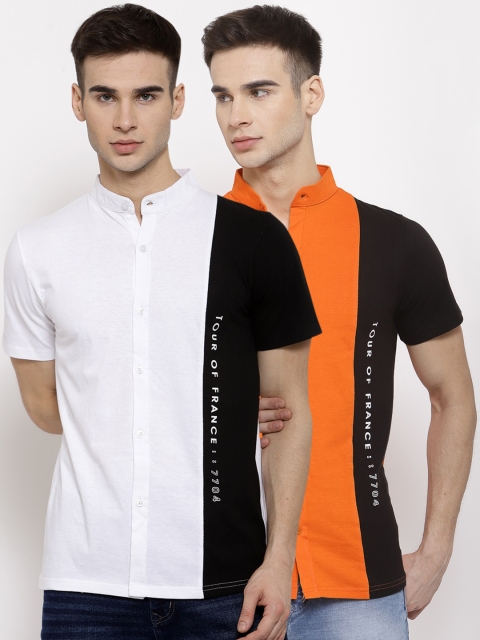 

KAY DEE Men Pack of 2 Multicoloured Slim Fit Casual Shirt, Multi