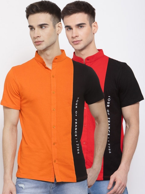 

KAY DEE Men Pack-2 Multicoloured Slim Fit Casual Shirt, Multi
