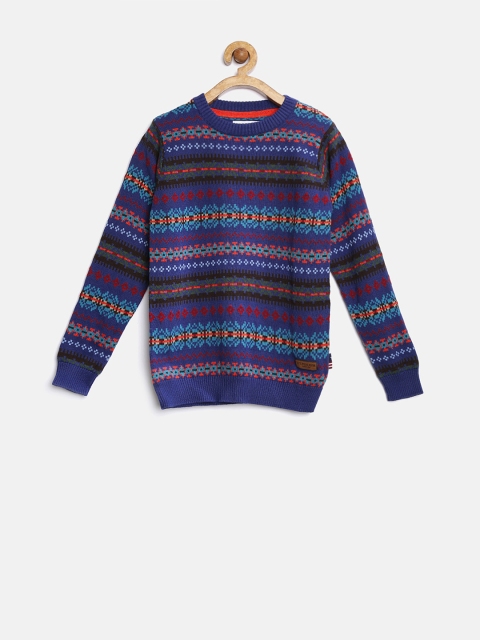 

U.S. Polo Assn. Kids Boys Blue Fair Isle Sweater