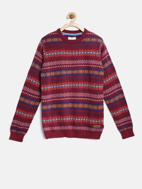 

U.S. Polo Assn. Kids Boys Maroon Fair Isle Sweater