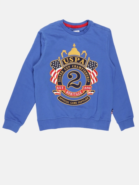 

U.S. Polo Assn. Kids Boys Blue Embroidered Sweatshirt