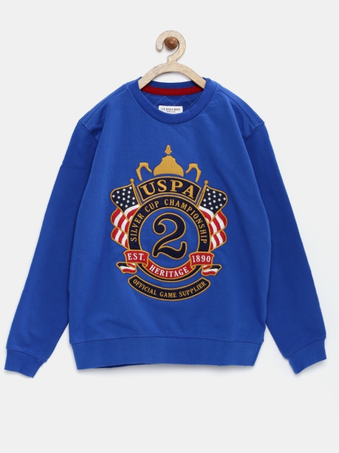 

U.S Polo Assn. Kids Boys Blue Embroidered Sweatshirt, Na