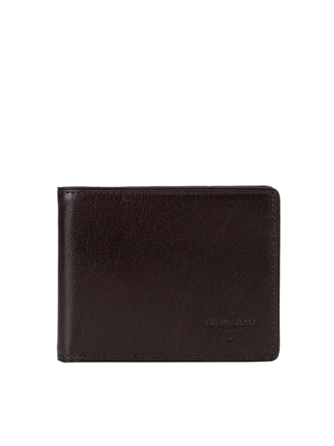 

Da Milano Men Brown Solid Leather Two Fold Wallet
