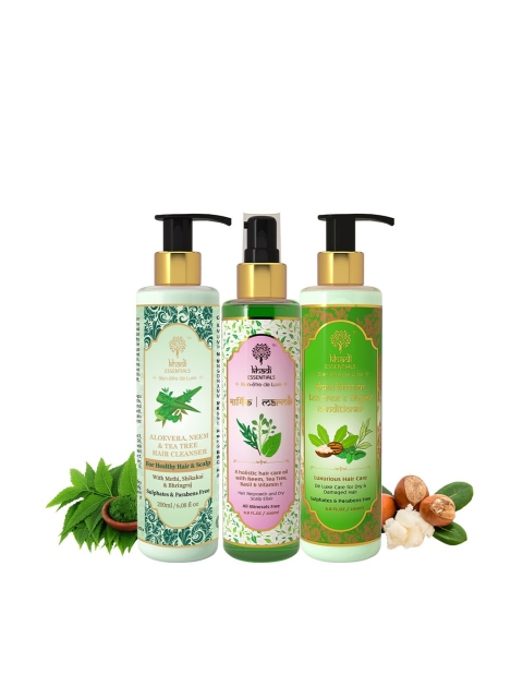 

KHADI ESSENTIALS Set of 3 Hair Care Kit, Green