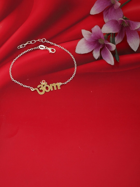 

Carlton London Gold-Toned 925 Sterling Silver Om Rakhi