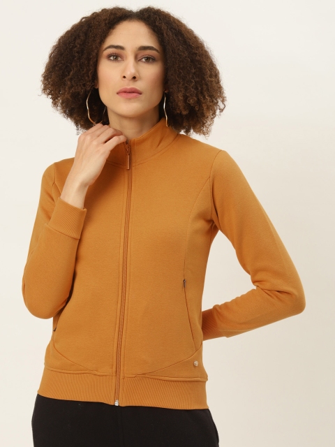 

Monte Carlo Women Rust Orange Solid Sweatshirt