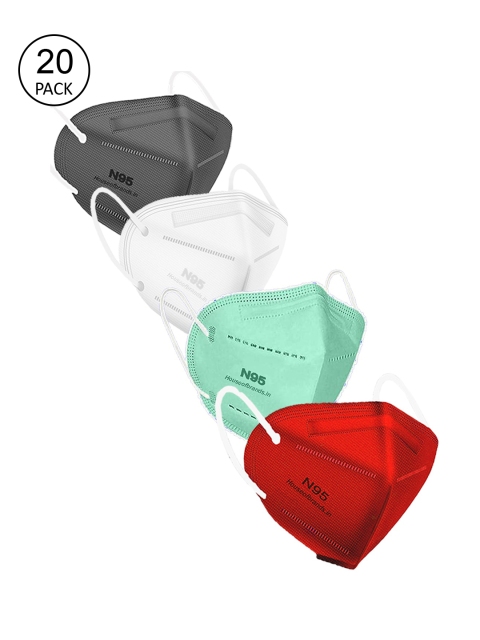 

Swiss Design Women Pack Of 20 Solid 5-Ply Disposable 5-Layered Outdoor Anti-Pollution N95 Masks, White