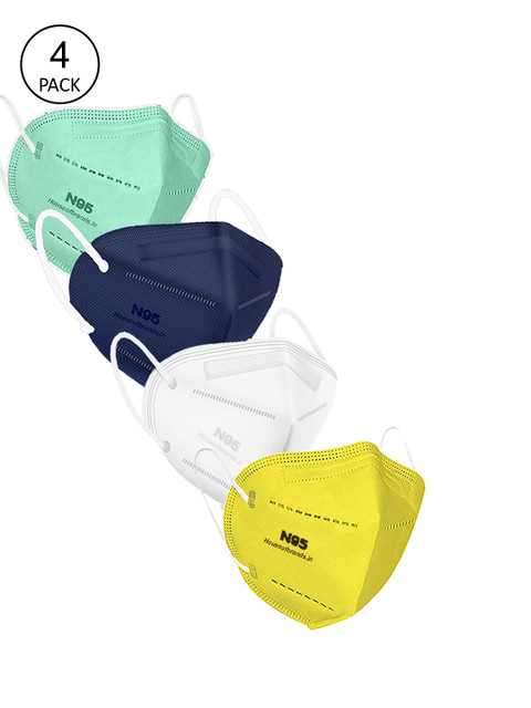 

Swiss Design Women Pack Of 20 Solid 5-Ply Disposable 5-Layered Outdoor Anti-Pollution N95 Masks, Blue