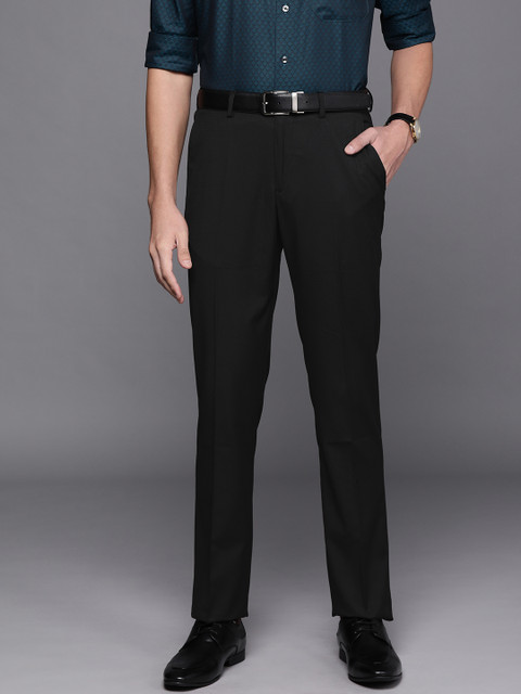 

Louis Philippe Men Black Slim Fit Formal Trousers