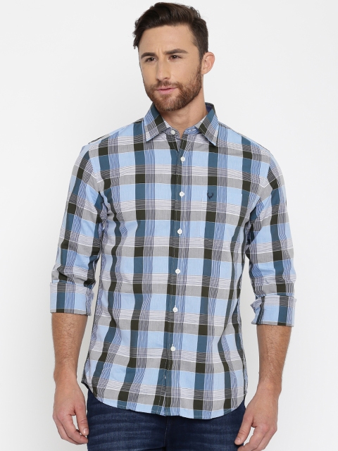 

Allen Solly Men Blue Checked Casual Shirt