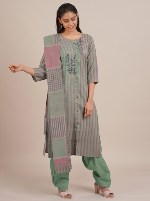 

Pothys Multicoloured Printed Unstitched Dress Material, Multi