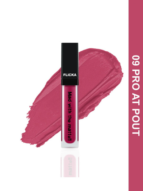 

FLiCKA Mad With The Matte Liquid Lipstick - Pro At Pout 09, Pink