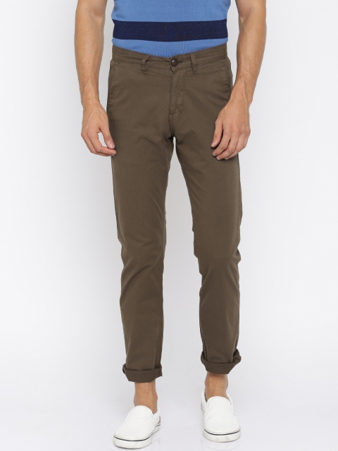 

Solly Jeans Co. by Allen Solly Men Brown Solid Chino Trousers