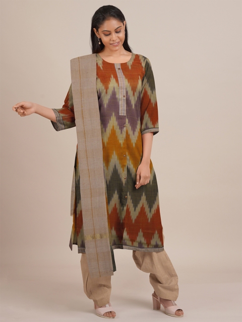 

Pothys Multicoloured Printed Unstitched Dress Material, Multi