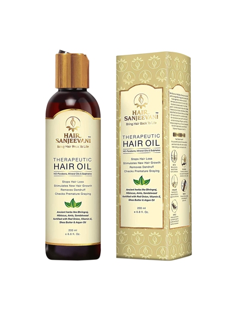 

Hair Sanjeevani Global Herbs Hair Oil 200 ml, Gold