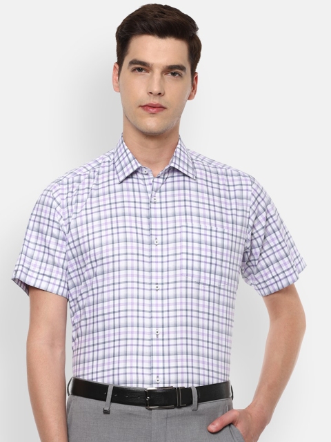 

Van Heusen Men Purple Pure Cotton Checked Formal Shirt