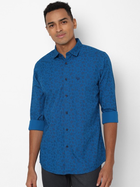 

Allen Solly Men Blue Slim Fit Printed Casual Shirt