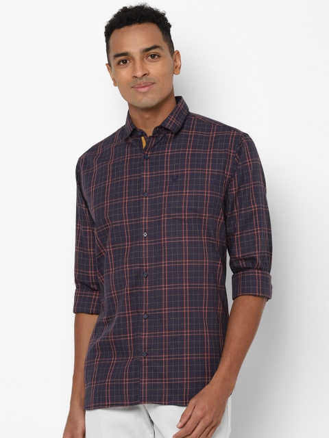 

Allen Solly Men Brown Slim Fit Checked Casual Shirt