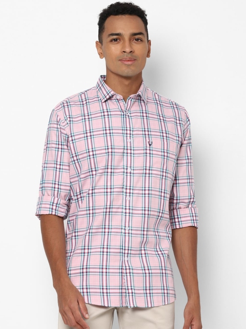 

Allen Solly Men Pink Slim Fit Checked Casual Shirt