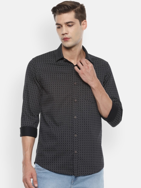 

Louis Philippe Sport Men Black Pure Cotton Slim Fit Printed Casual Shirt