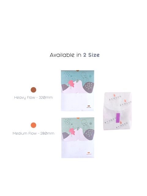 

Evolve Essential Pack of 15 Rash-free Eco-safe Heavy & Medium Flow Sanitary Napkin, Peach