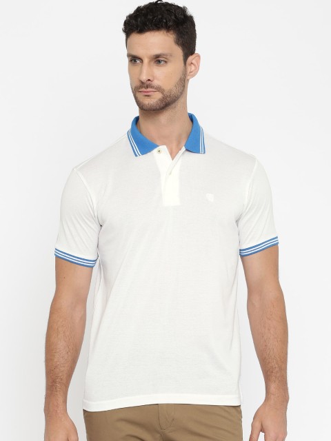 

Solly Sport by Allen Solly Men White Solid Polo T-Shirt
